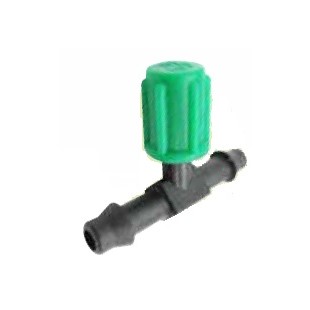 Mini válvula de 6 mm ajustável de 0 a 3 litros hora, com 1 bar de pressão aproximadamente.