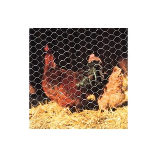 Rede de tripla torsão em formato de hexágono, é utilizada em galinheiros e aves, de arame galvanizado.