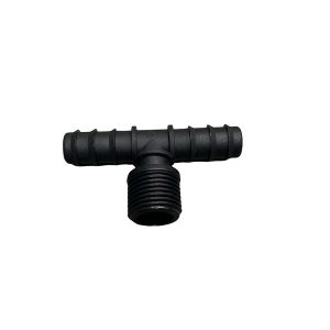 Te com rosca macho de 1/2" ou de 3/4" para tubo de 16mm ou de 20mm.