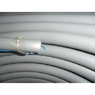 Tubo gris com guia da ISOGRIS, para canalizações elétricas embebidas, em paredes ou pavimento.