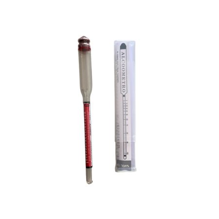 Pesa aguardente Cartier de escala de 0 a 100ºg. Alcoómetro de tamanho pequeno e sem termómetro.